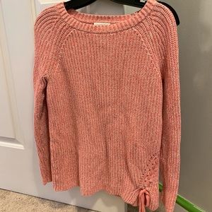 Coral knit sweater